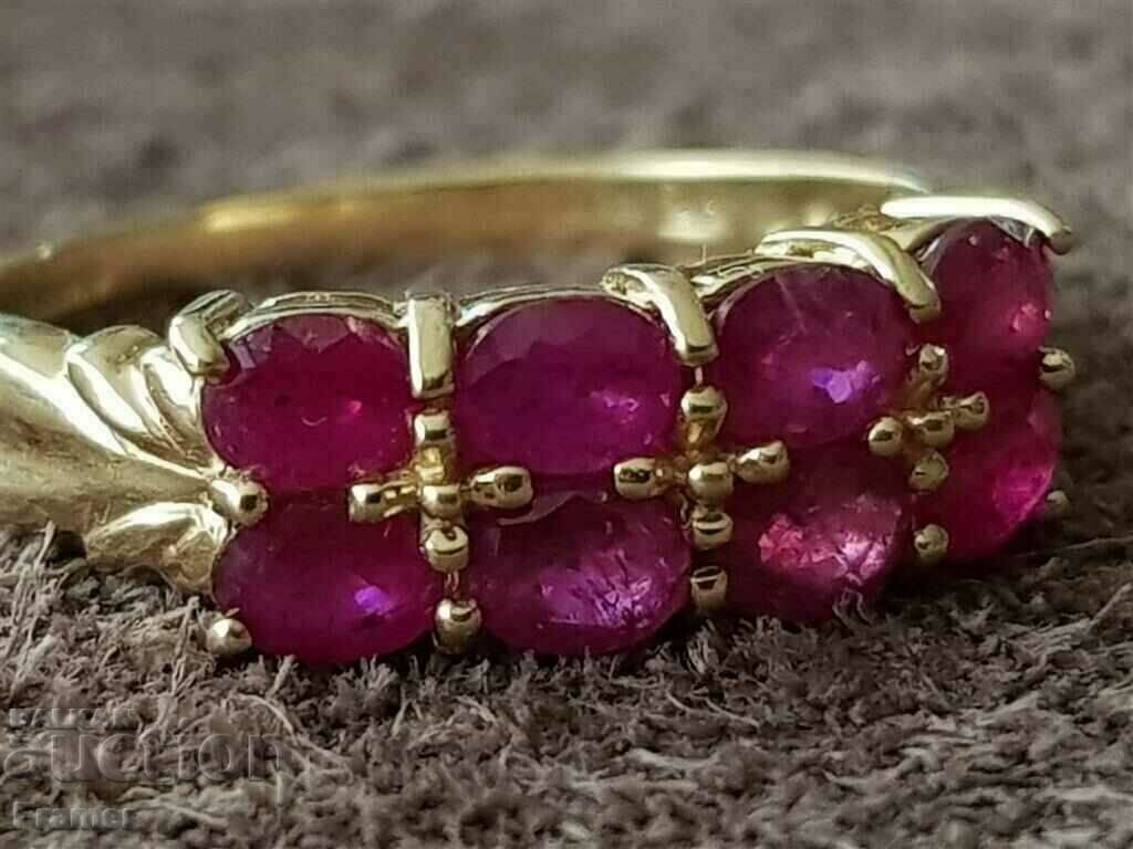 AUR 14K Birmingham, elegant, inel din rubelit - 7 AUR 14K Birmingham, elegant, inel din rubelit - 7