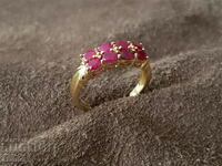 14K GOLD Birmingham Stylish Elegant Rubellite Ring