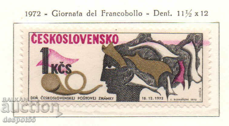 1972. Τσεχοσλοβακία. Ημέρα σφραγίδα του ταχυδρομείου.