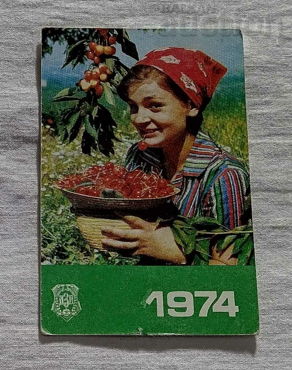 ДЗИ ЗАСТРАХОВКА КАЛЕНДАРЧЕ 1974 г.//