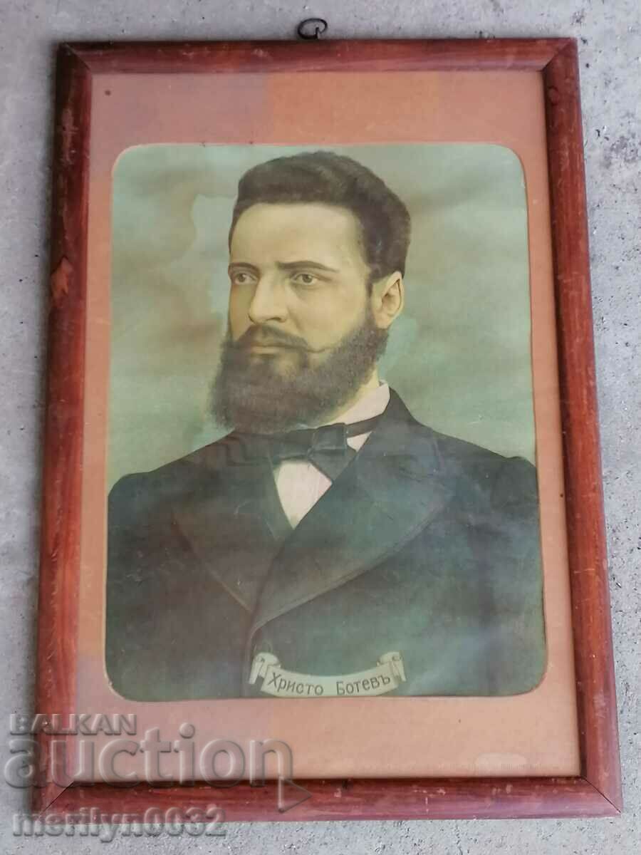 Auction Old portrait of Hristo Botev lithograph 52/37cm with the frame Auction Old portrait of Hristo Botev lithograph 52/37cm with the frame