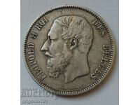 Ασημένιο 5 Φράγκα Βέλγιο 1873 - Ασημένιο νόμισμα #221