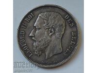 5 Francs Silver Belgium 1870 - Silver Coin #222