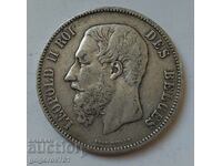 5 франка сребро Белгия 1869 - сребърна монета #223