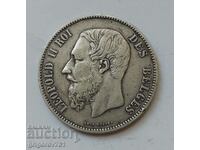 5 Francs Silver Belgium 1868 - Silver Coin #225
