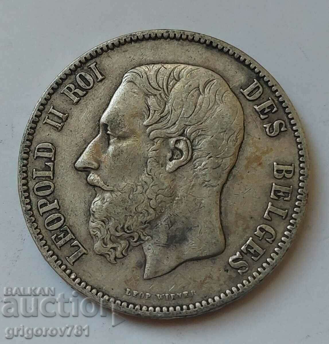 5 Francs Silver Belgium 1873 - Silver Coin #227
