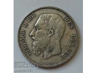 5 франка сребро Белгия 1873 - сребърна монета #227