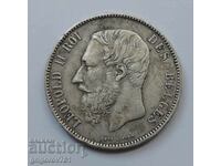 5 Francs Silver Belgium 1873 - Silver Coin #230