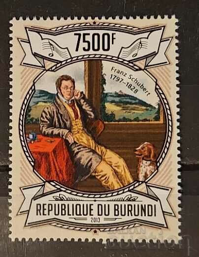 Burundi 2013 Personalități/Muzică/Franz Schubert 8 MNH