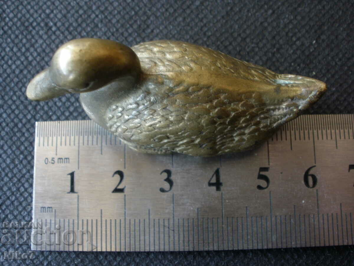 Duck-retro, bronze figurine. - 6 Duck-retro, bronze figurine. - 6