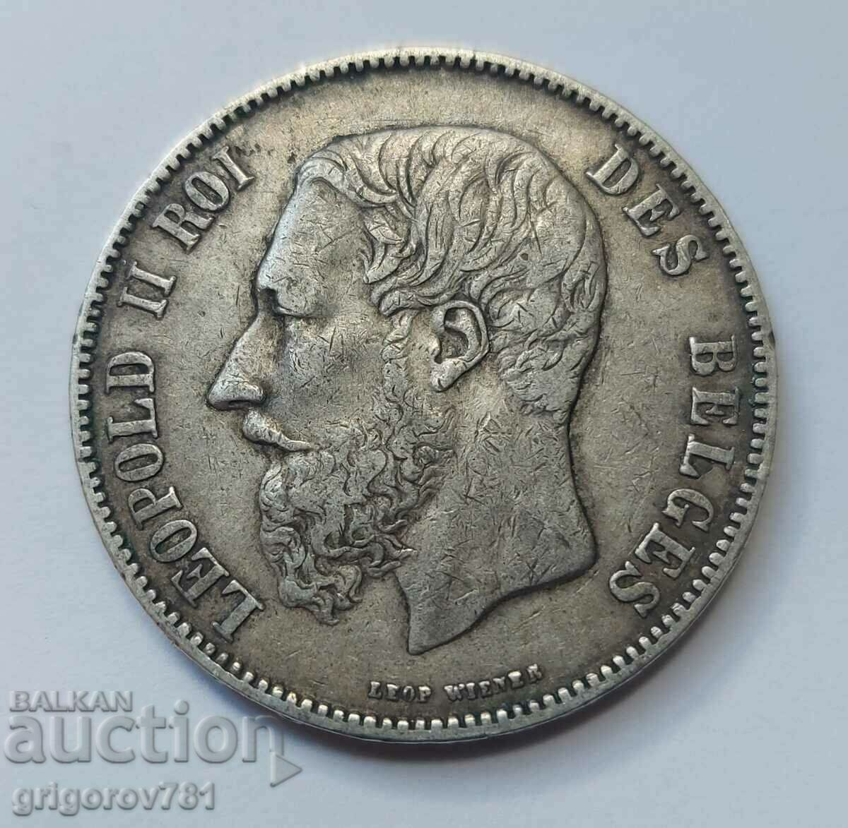 5 франка сребро Белгия 1873 - сребърна монета #232