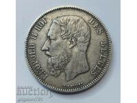5 Francs Silver Belgium 1873 - Silver Coin #232
