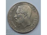 5 Franci Argint Belgia 1873 - Moneda de argint #235