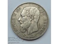 5 Francs Silver Belgium 1870 - Silver Coin #236