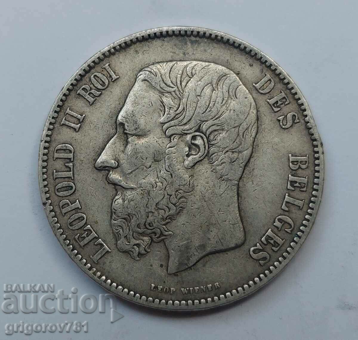 5 Francs Silver Belgium 1873 - Silver Coin #237