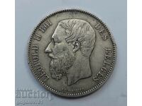 5 Francs Silver Belgium 1873 - Silver Coin #237