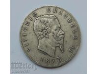 5 лири сребро Италия 1873 - сребърна монета #238