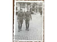 Sofia 1940 soldiers on the yellow cobblestones