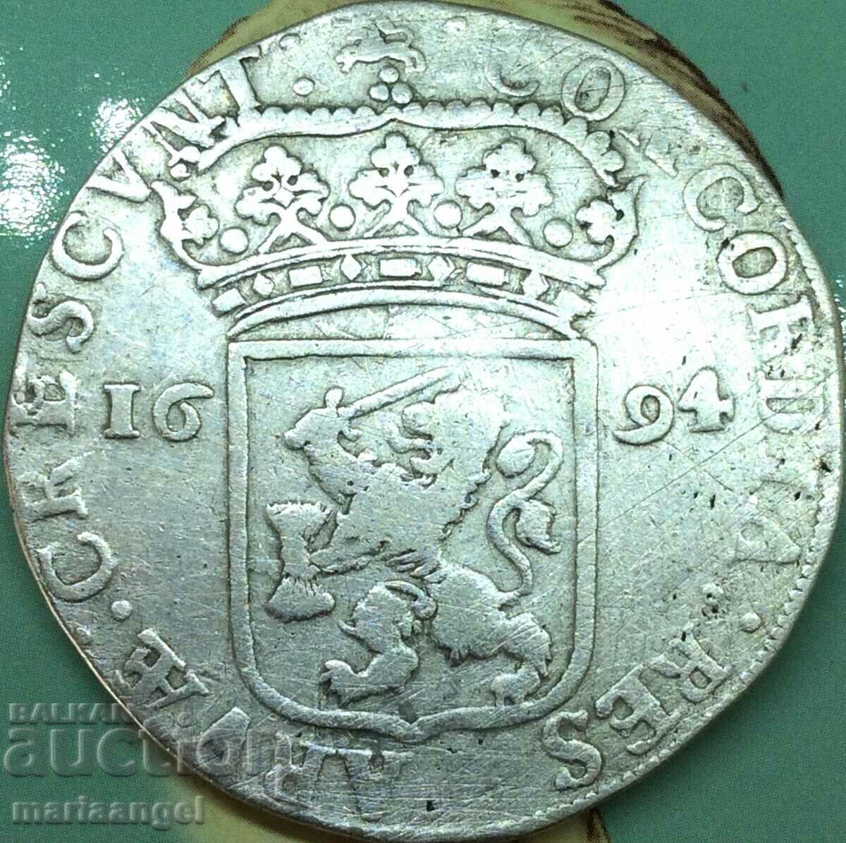 Olanda 1 ducat 1694 40mm 27.72g argint rar