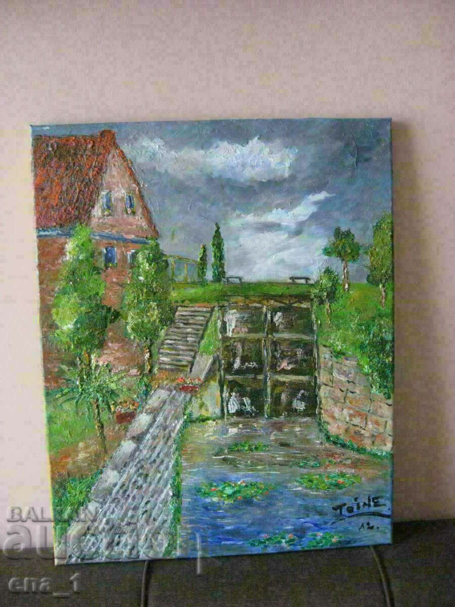 Auction  Painting by TOINE "Landscape from Provence - South of France"