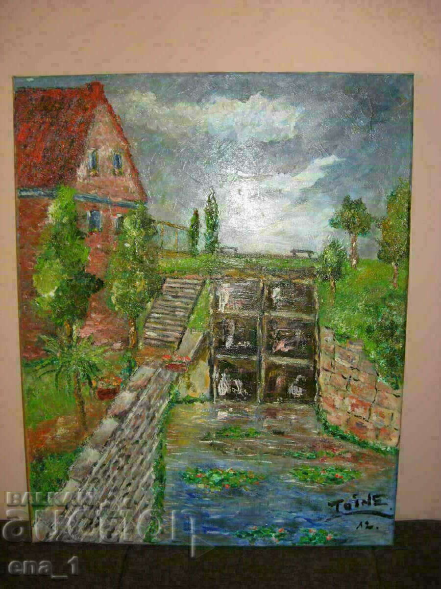 Delivery of Painting by TOINE "Landscape from Provence - South of France"