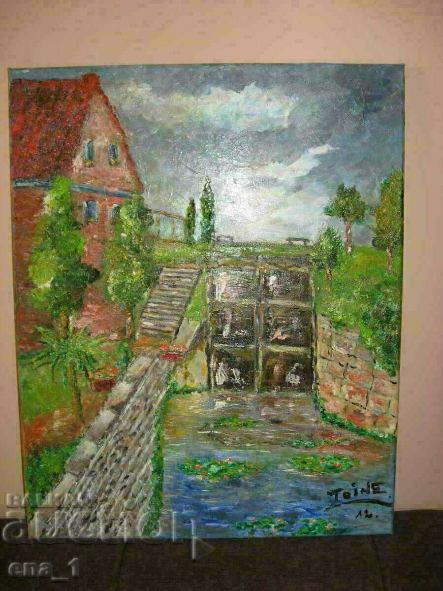 Painting by TOINE "Landscape from Provence - South of France" - 6