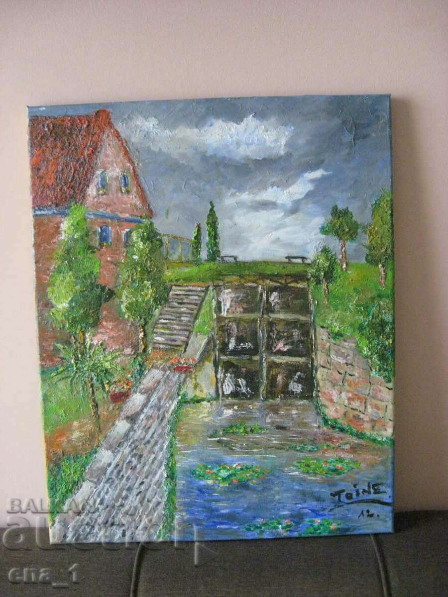 Πίνακας του TOINE "Τοπίο από την Προβηγκία - Νότια Γαλλία"
