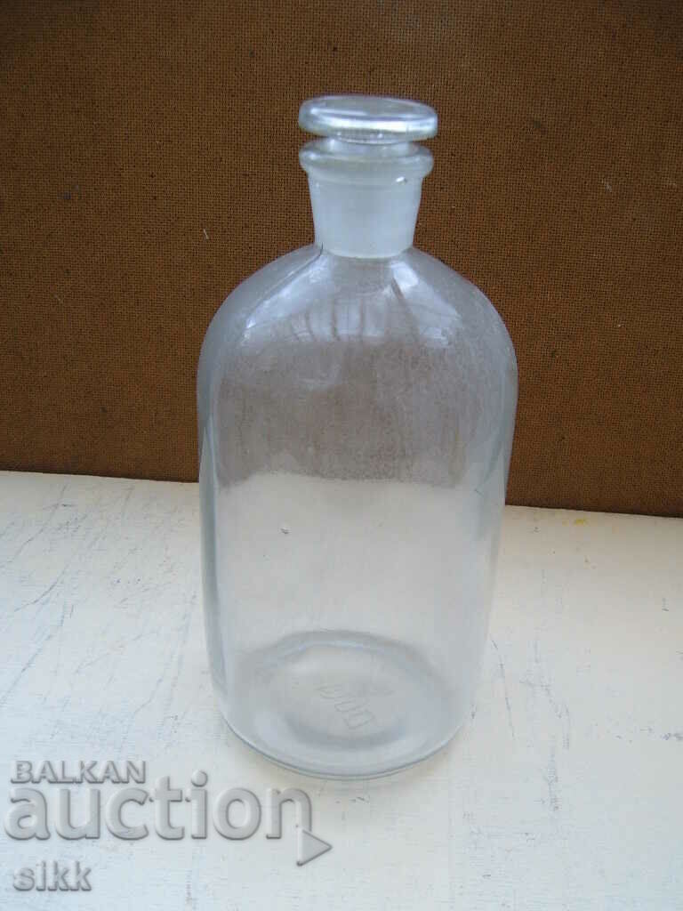 glass bottle with cut - 1 l