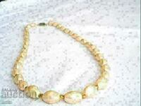 old beautiful jade necklace made of natural stone