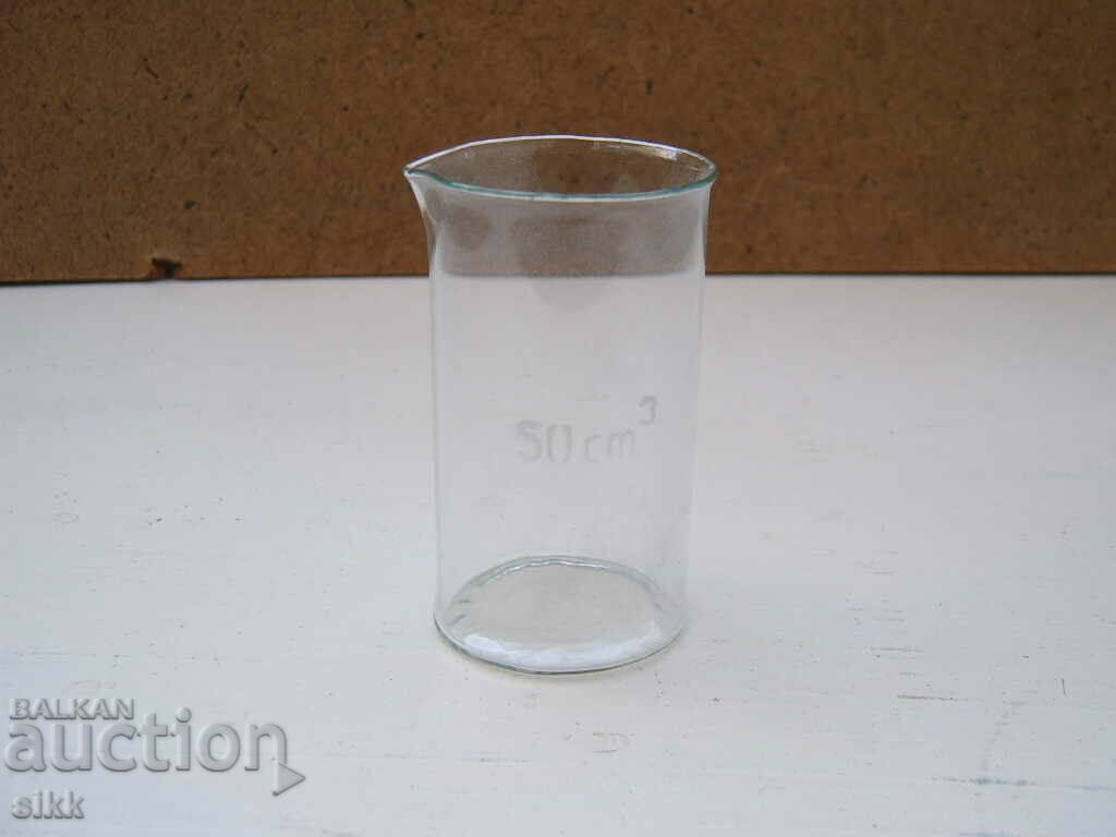 Pahar de sticlă 50 ml. de laborator Pahar de sticlă 50 ml. de laborator