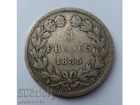 5 Francs Silver France 1835K - Silver Coin #162