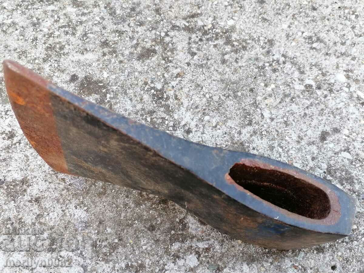 An old ax shaft tool wrought iron - 7