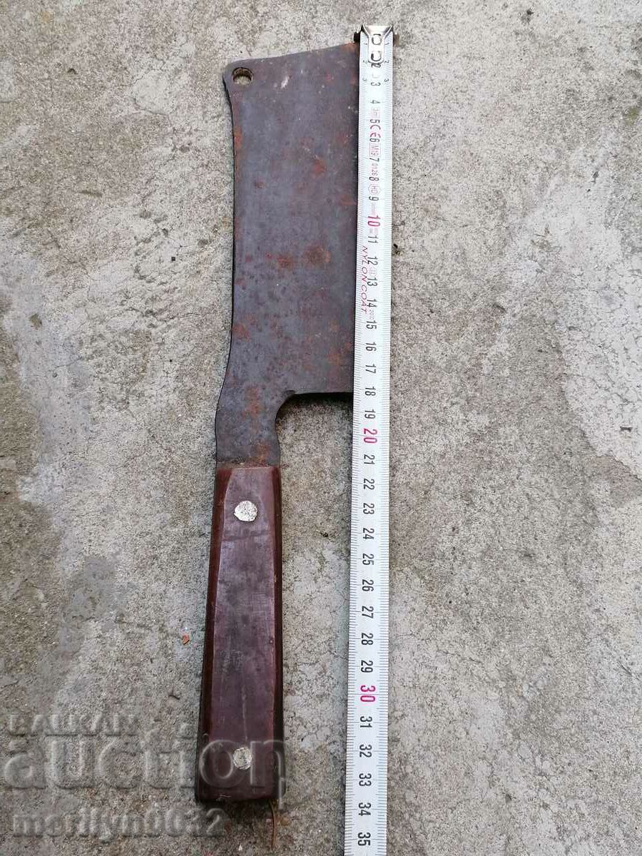 Old forged saber, ax, pole, knife, machete - 5