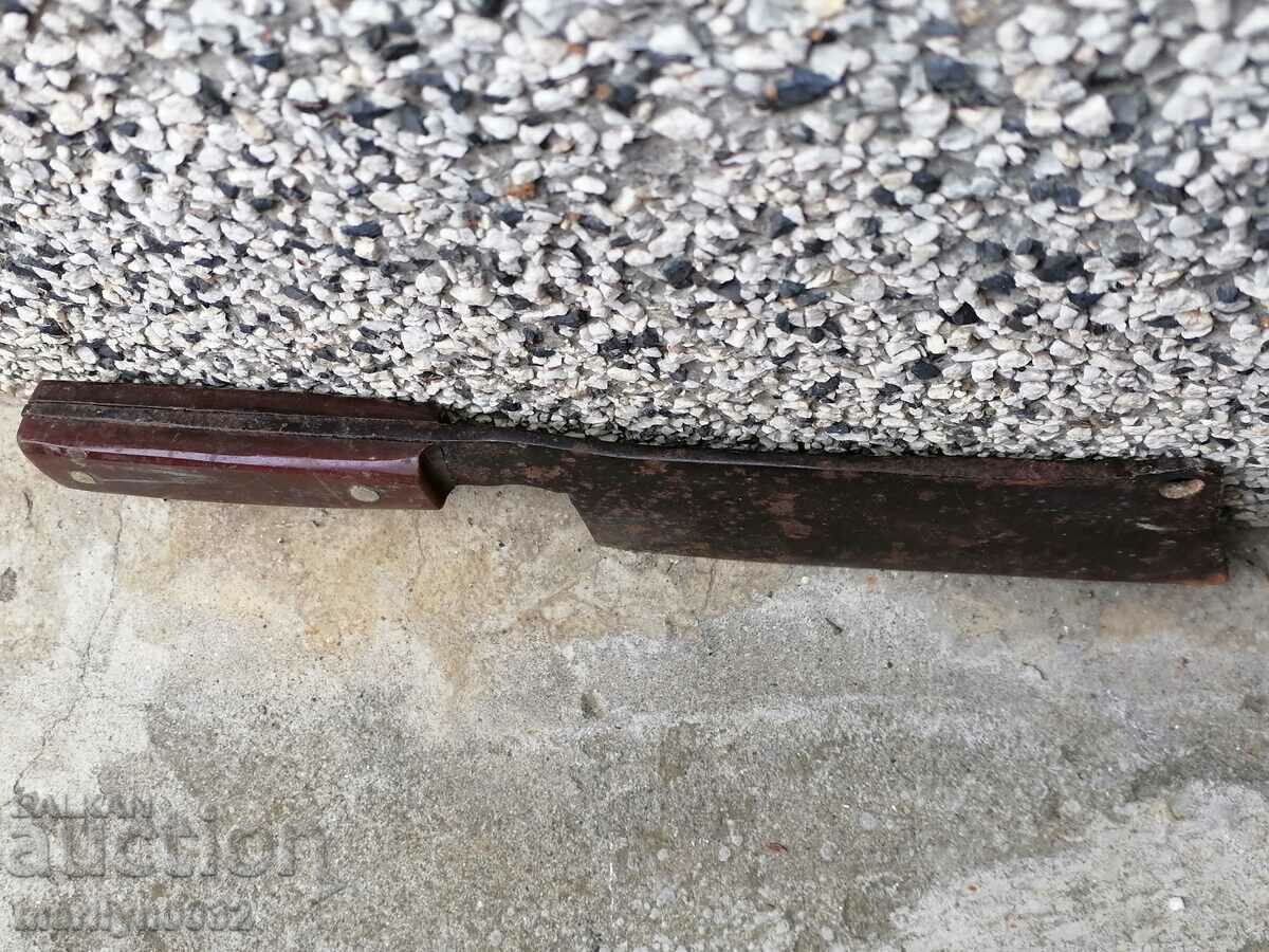 Old forged saber, ax, pole, knife, machete - 7