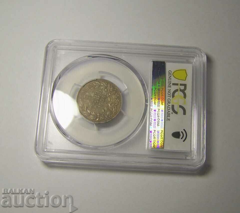 Bulgaria 1 lev 1894 Cleaned-AU detaliu PCGS cu preț 1200.00 BGN | € 613.55
