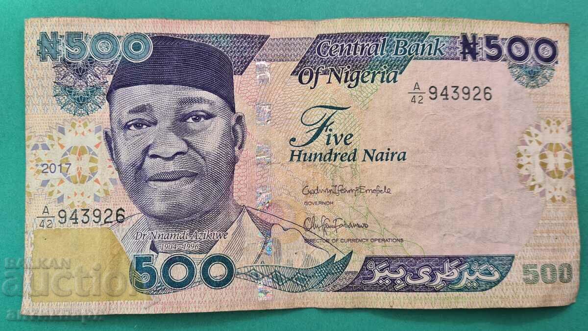 Nigeria 500 Naira 2017 - 93