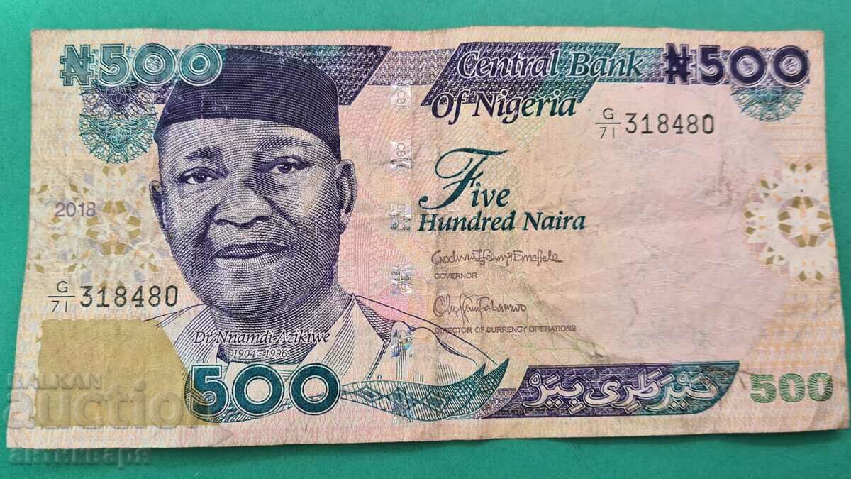 Nigeria 500 Naira 2018 - 92