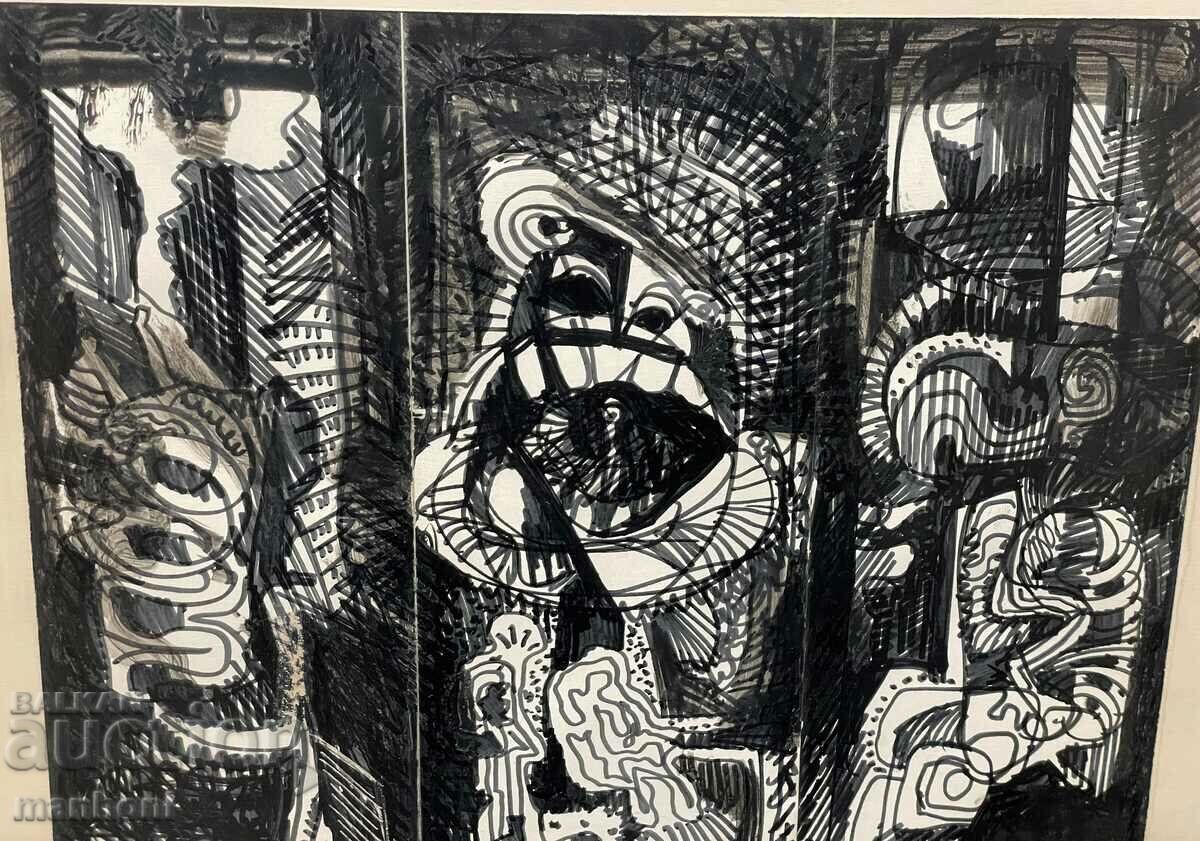 Delivery of 1593 Ivan Kirkov Kukeri signed 1982. P. 48 / 56 cm. Delivery of 1593 Ivan Kirkov Kukeri signed 1982. P. 48 / 56 cm.