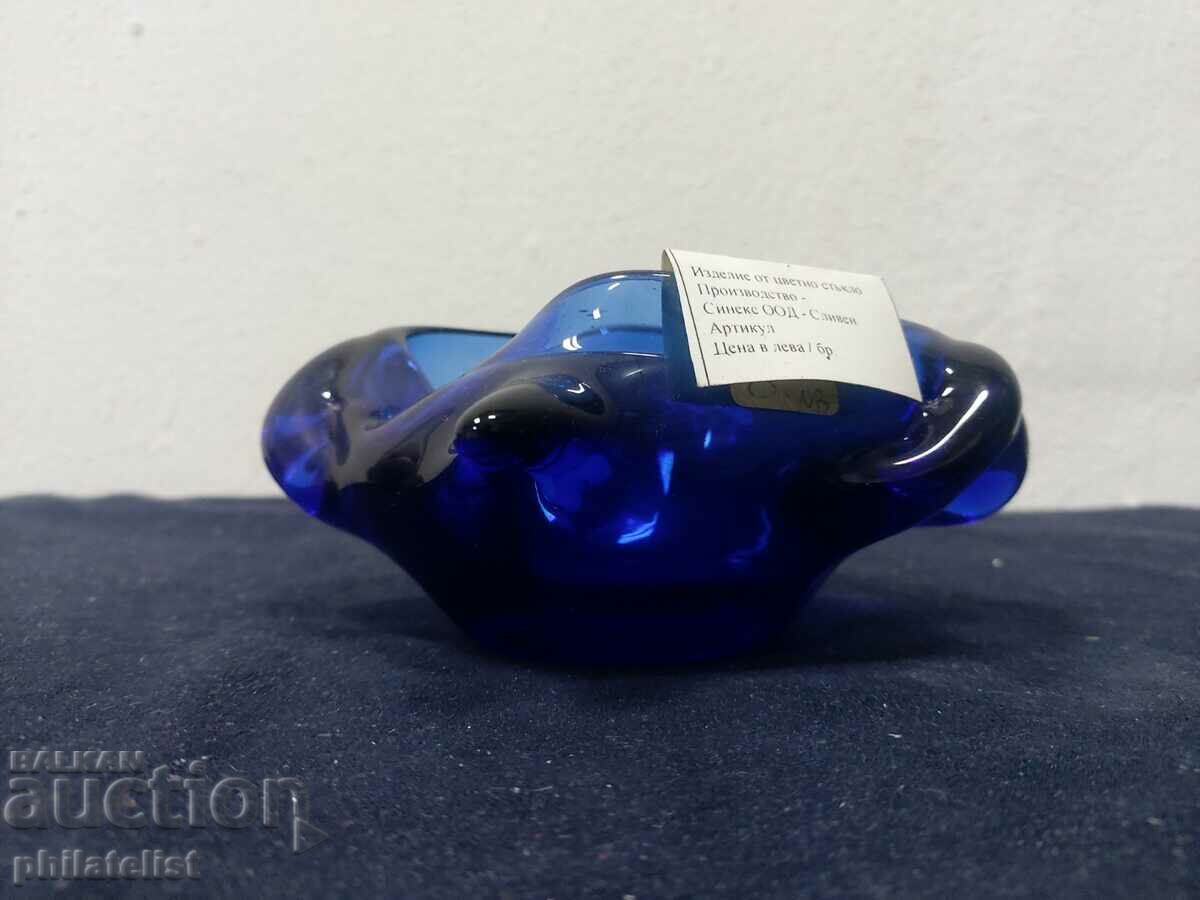 New ashtray - blue glass with price 9.00 BGN | € 4.60 New ashtray - blue glass with price 9.00 BGN | € 4.60
