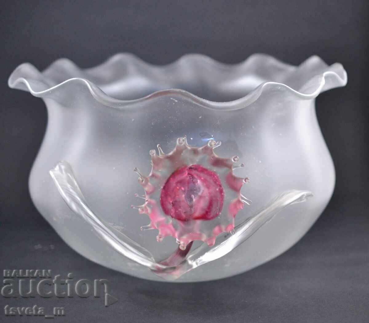 Handmade glass bowl bowl with price 5.00 BGN | € 2.56 Handmade glass bowl bowl with price 5.00 BGN | € 2.56