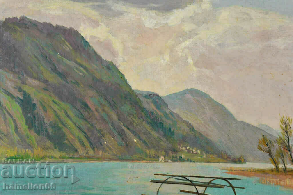 Old large picture, Oil paints, canvas, landscape with price 240.00 BGN | € 122.71 Old large picture, Oil paints, canvas, landscape with price 240.00 BGN | € 122.71