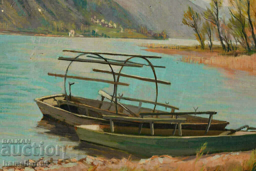 Old large picture, Oil paints, canvas, landscape - 6 Old large picture, Oil paints, canvas, landscape - 6