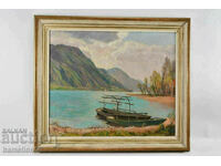Old large picture, Oil paints, canvas, landscape
