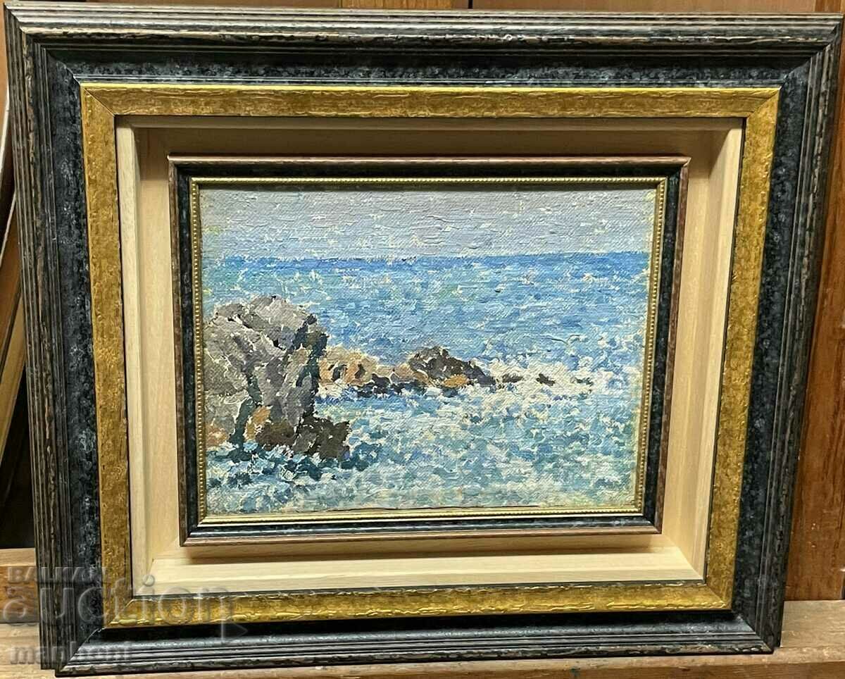 1600 Preslav Karshovski Sea oil on canvas R. 43 / 37 cm.