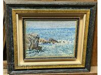 1600 Preslav Karshovski Sea oil on canvas R. 43 / 37 cm.