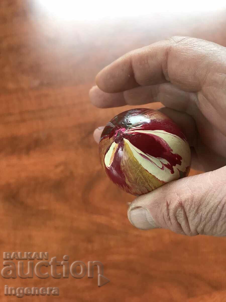 PATTERNED WOODEN HAND PAINTED EASTER EGG with price 7.00 BGN | € 3.58 PATTERNED WOODEN HAND PAINTED EASTER EGG with price 7.00 BGN | € 3.58