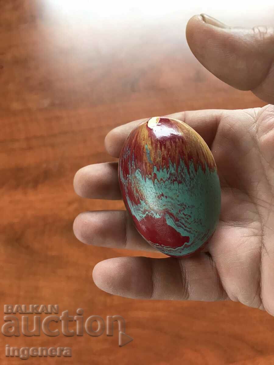PATTERNED WOODEN HAND PAINTED EASTER EGG - 5 PATTERNED WOODEN HAND PAINTED EASTER EGG - 5