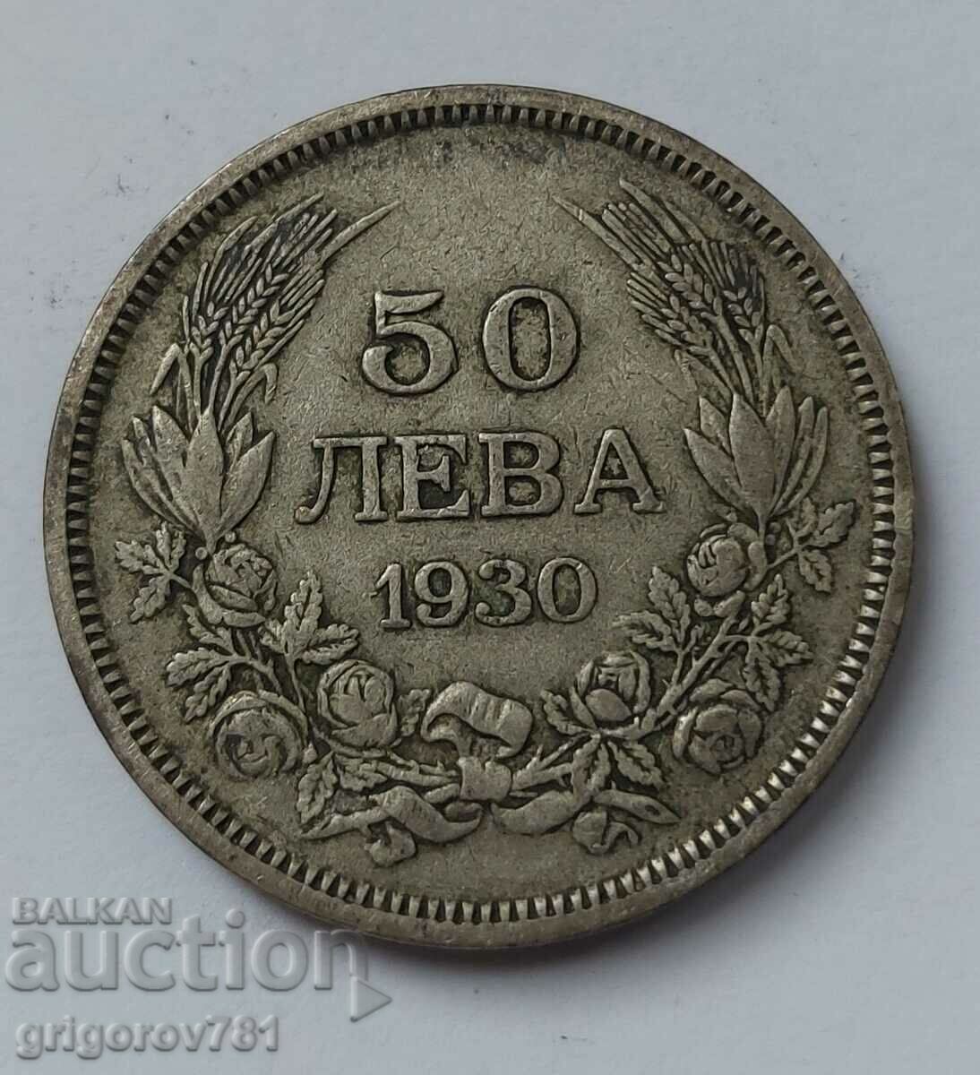50 leva argint Bulgaria 1930 - monedă de argint #49