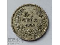50 leva argint Bulgaria 1930 - monedă de argint #56