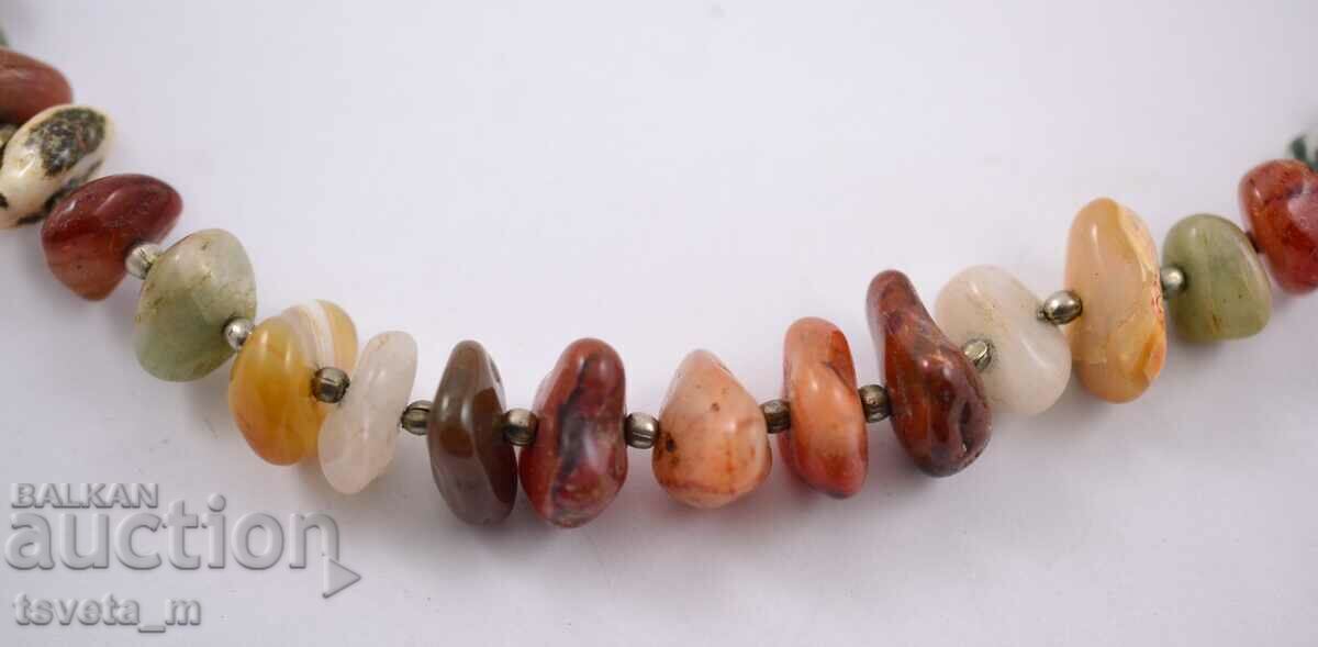 Necklace with natural agate stones with price 6.00 BGN | € 3.07 Necklace with natural agate stones with price 6.00 BGN | € 3.07